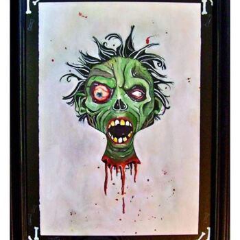 Pintura titulada "WRETCH" por Kreatures And Kreeps, Obra de arte original, Gouache