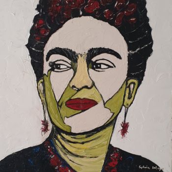 Peinture intitulée "Frida Kahlo" par Sylvie Delaye, Œuvre d'art originale, Acrylique