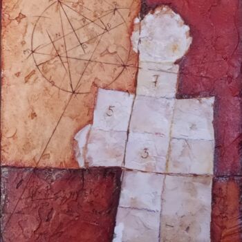 「L'un et l'autre」というタイトルの絵画 André Colpinによって, オリジナルのアートワーク, オイル その他の剛性パネルにマウント