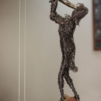 Sculptuur getiteld "Dream (60x20x13 2.5…" door Karen Axikyan, Origineel Kunstwerk, Metalen