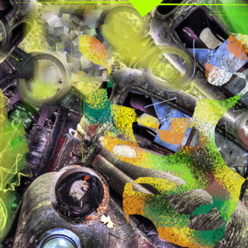Arts numériques intitulée "Automobile rest" par Marc Bulyss, Œuvre d'art originale, Peinture numérique