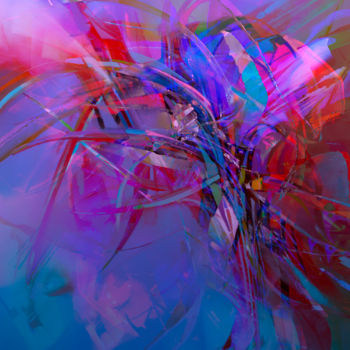 Arts numériques intitulée "Partition N°1" par Gérard Esquerre, Œuvre d'art originale, Peinture numérique Monté sur Aluminium