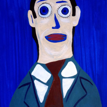 Peinture intitulée "Office zombie" par Bachi Jincharadze, Œuvre d'art originale, Huile