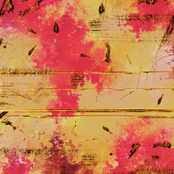 Ζωγραφική με τίτλο "Golden wounds." από Ievgeniia Bidiuk, Αυθεντικά έργα τέχνης, Χρωστικές ουσίες