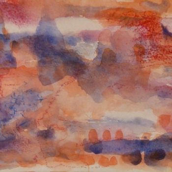 Ζωγραφική με τίτλο "Abstract I" από Ingela Wallgren Lindgren, Αυθεντικά έργα τέχνης, Ακουαρέλα
