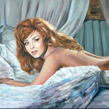 Painting titled "ANGÉLIQUE, marquise…" by Liudmila Ménager, Original Artwork, Acrylic