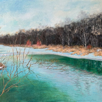 绘画 标题为“The Khimka River” 由Albert Safiullin, 原创艺术品, 油
