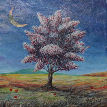 Painting titled ""Cromatismo silenzi…" by Donato Larotonda, Original Artwork, Acrylic Mounted on Wood Panel