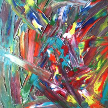 「Grease Paint」というタイトルの絵画 Simon Slaterによって, オリジナルのアートワーク, オイル