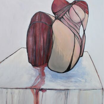 Malerei mit dem Titel "Mutton Dressed As L…" von Mark Harris, Original-Kunstwerk, Acryl