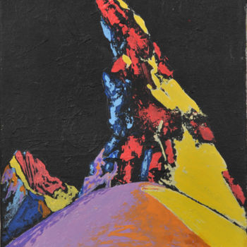 Peinture intitulée "DOIGT DE DIEU ET  F…" par Régis Tuaillon, Œuvre d'art originale, Acrylique