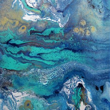 Peinture intitulée "Rêve bleu" par Claudette Allosio, Œuvre d'art originale, Acrylique