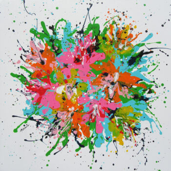 Peinture intitulée "Bloom 6" par Isabelle Pelletane, Œuvre d'art originale, Acrylique Monté sur Châssis en bois