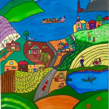 Peinture intitulée "Chez Marcel" par Philippe Seigle, Œuvre d'art originale, Acrylique