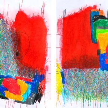 绘画 标题为“"diptych" (25-12-20…” 由Giulio Benatti, 原创艺术品, 油