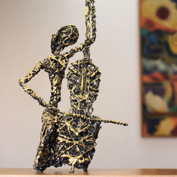 Sculptuur getiteld "Melody (41x26x10 1.…" door Karen Axikyan, Origineel Kunstwerk, Metalen