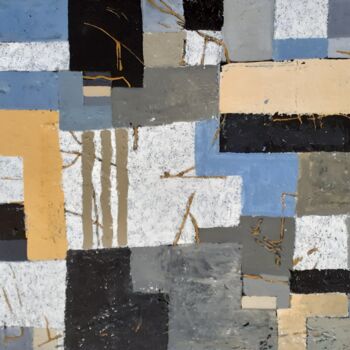 Painting titled "Trois intervales" by Raphael Desportes, Original Artwork, Pigments