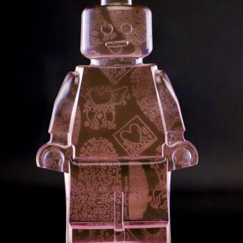 Escultura intitulada "ROBOCLUSION Keith H…" por Vincent Sabatier (VerSus), Obras de arte originais, Resina