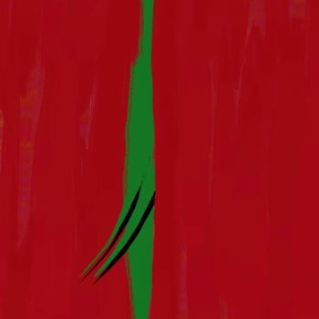 Digital Arts titled "Pointes vertes" by Wolf Thiele, Original Artwork, Digital Painting