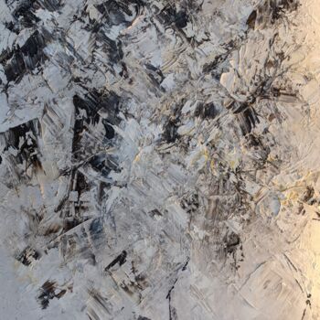 Painting titled "Spontaneous floral" by Nicole Caron, Original Artwork, Oil