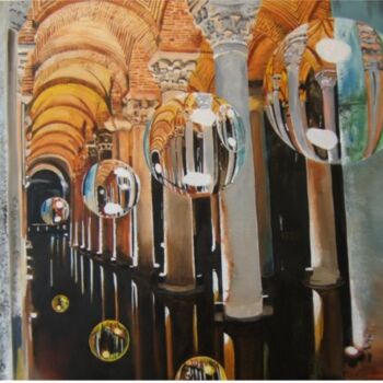 Ζωγραφική με τίτλο "La citerne Basiliqu…" από Manu Surreabulliste, Αυθεντικά έργα τέχνης