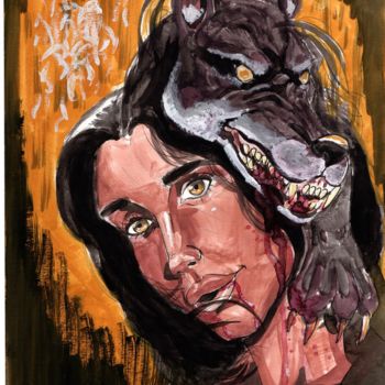 "Dangerous" başlıklı Tablo Francisco Pessoa tarafından, Orijinal sanat, Suluboya
