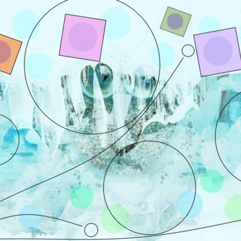 Digital Arts titled "Ice River" by Marc Bulyss, Original Artwork, Digital Painting