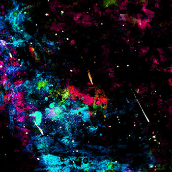 Digital Arts titled "When the Heavens Fa…" by Barry Farley Visual Arts, Original Artwork, Digital Painting Mounted on Other…