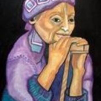 Painting titled "Otra Mujer" by Chicana Artist.... Ruth Olivar Millan, Original Artwork