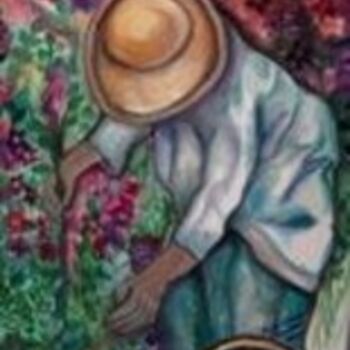 Painting titled "Otra Mujer" by Chicana Artist.... Ruth Olivar Millan, Original Artwork
