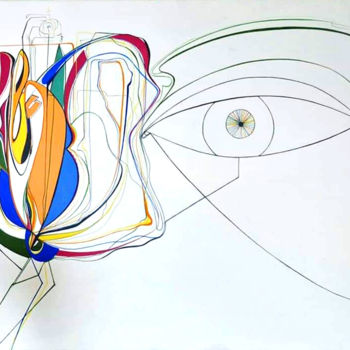 Painting titled "Eye" by Marina Iarmishko, Original Artwork, Tempera