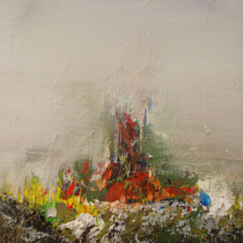 Painting titled "Sans titre 2" by Nelly Carnet, Original Artwork, Acrylic Mounted on Wood Stretcher frame