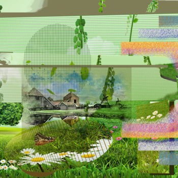 Digital Arts titled "Letters of my Mill" by Marc Bulyss, Original Artwork, Digital Painting