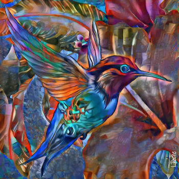 Digital Arts titled "Colibri 2021" by L.Roche, Original Artwork, Acrylic