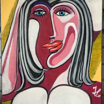 Malerei mit dem Titel "La relaxe" von Jean Luc Onré, Original-Kunstwerk, Acryl Auf Keilrahmen aus Holz montiert