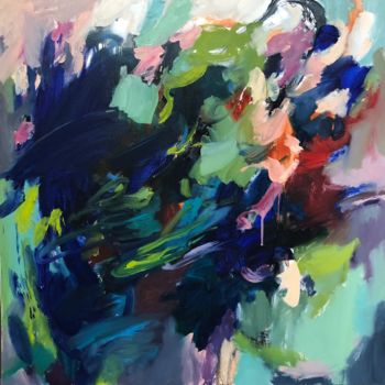 Картина под названием "Warm Blue" - Nadya Zhuravskaya, Подлинное произведение искусства, Масло