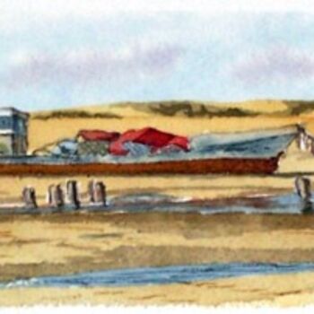 Peinture intitulée "Au cap-ferret" par Alain Chevrignac, Œuvre d'art originale