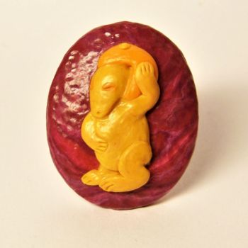 Design titled "Monstres - bague en…" by Nina Seror, Original Artwork, Polymer clay