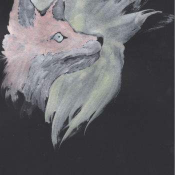 Painting titled "renard1" by Fabien Lheuillier, Original Artwork, Watercolor