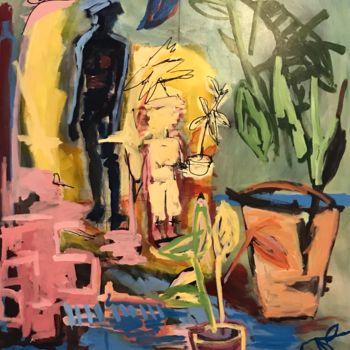 Ζωγραφική με τίτλο "Une promenade au Ja…" από Johanne Proulx, Αυθεντικά έργα τέχνης, Ακρυλικό