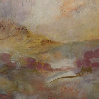 Ζωγραφική με τίτλο "Foggy Dartmoor" από Galina Zimmatore, Αυθεντικά έργα τέχνης, Ακρυλικό Τοποθετήθηκε στο Ξύλινο πάνελ