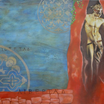 Schilderij getiteld "Liberty" door Pascal Roy, Origineel Kunstwerk, Olie