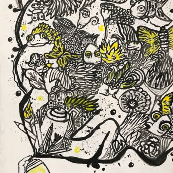 Peinture intitulée "Ink World" par Nezabyvaemo, Œuvre d'art originale, Acrylique
