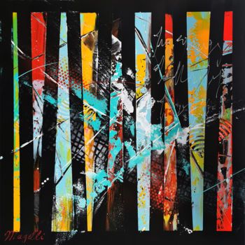 Peinture intitulée "Pourquoi pas" par Magelli, Œuvre d'art originale, Acrylique Monté sur Châssis en bois
