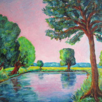 Painting titled "Le  Durgeon  dans l…" by Joel Jeanniot, Original Artwork, Oil