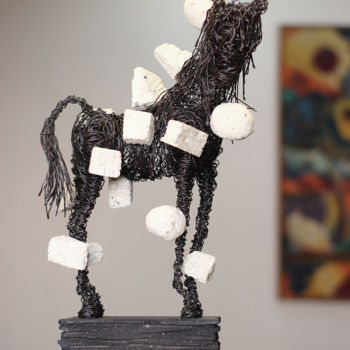 雕塑 标题为“Horse with dots (47…” 由Karen Axikyan, 原创艺术品, 金属