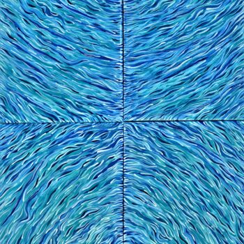 Peinture intitulée "VAGUES 1" par Iztok Šostarec, Œuvre d'art originale, Acrylique