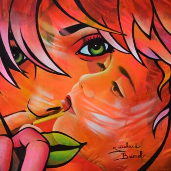 Peinture intitulée "Tout comme maman..." par Jeannette Guichard-Bunel, Œuvre d'art originale, Huile Monté sur Châssis en bois