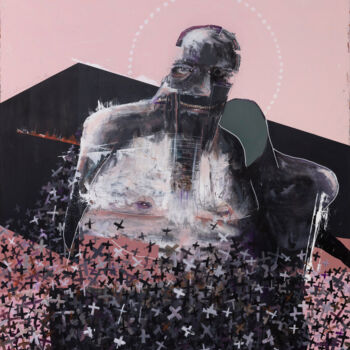 Painting titled "ordo iuris" by Łukasz Olek, Original Artwork, Acrylic Mounted on Wood Stretcher frame
