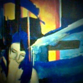 Peinture intitulée "lou" par Noëlle Dauby, Œuvre d'art originale